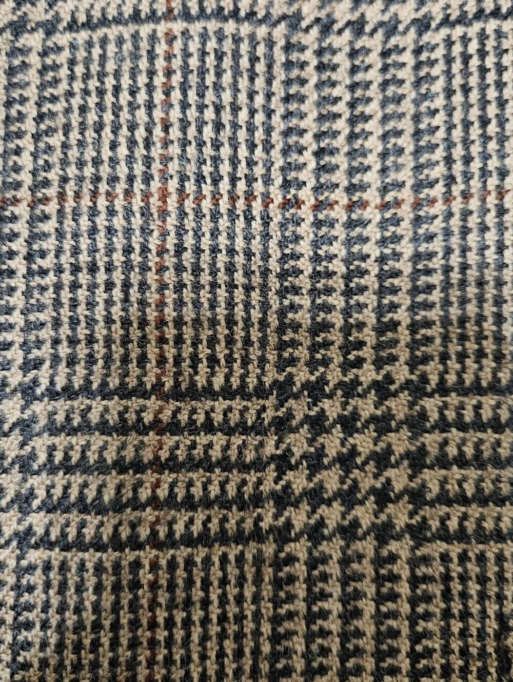 RALPH Lauren Men's 48T Glen Plaid Wool Sport Coat Blazer Brown Made in Canada